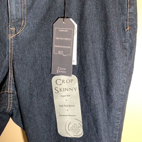 1822 Blue Crop Skinny Jeans NWT - Picture 6 of 7